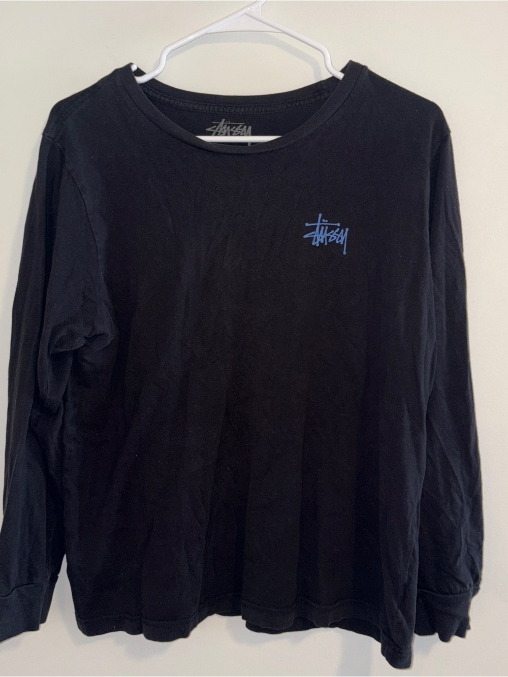 Women’s Black ‘Stussy’ Long Sleeve Graphic T-Shirt Size: L
